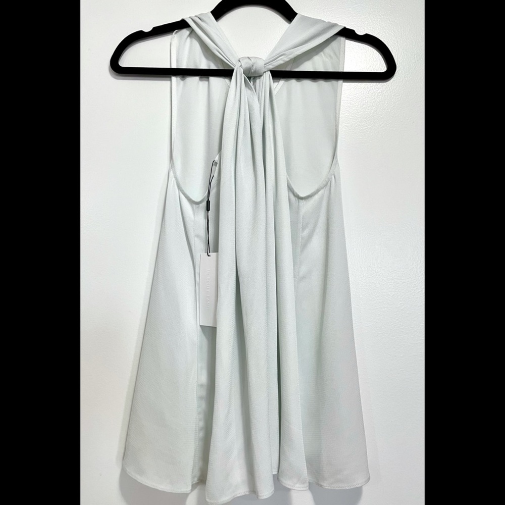 NWT Helmut Lang light blue knotted top